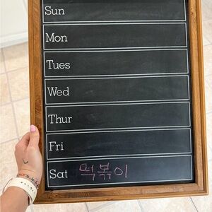 Wood Framed Weekly Chalkboard